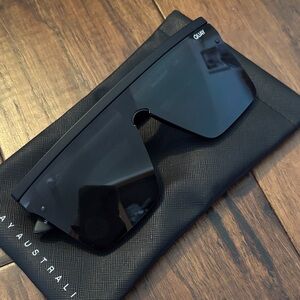 Quay Black Oversized Sunglasses